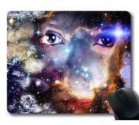 (Cojín de ratón de los Ojos) Cojín de ratón Redondo de la Tierra, Galaxy Universe Tierra Ojos de la Estrella Espacio Cojines de ratón de CosmosGaming, Estera del ratón
