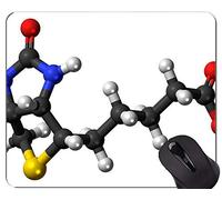 Cojín de ratón del Juego de Las partículas de la química de la Ciencia de Las Ecuaciones matemáticas, cojín de ratón de Biotin con el Borde Cosido