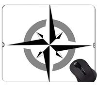 Cojín de ratón del Juego del Mapa, Carta náutica Vieja Cojín de ratón del compás de los territorios históricos del Mapa con el Borde Cosido