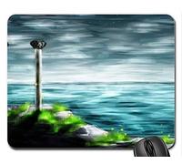 Cojín de ratón del Juego del Paisaje de la Naturaleza, cojín de ratón mágico del acantilado del océano, cojín de ratón (cojín de ratón de los océanos)