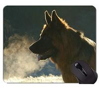 Cojín de ratón del Perro del Amigo del Pastor alemán, Alfombrilla de ráton de Goma del Perro