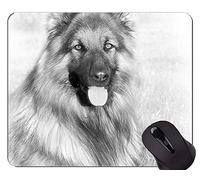 Cojín de ratón del perro del amigo del pastor alemán, alfombrilla de ráton de goma del perro