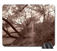 Cojín de ratón Fino y Durable del Borde de Costura, The Unknown Path Mouse Pad, cojín de ratón (cojín de ratón de los bosques)