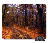 Cojín de ratón Fino y Durable del Borde de la Costura, Camino del otoño Cojín de ratón, cojín del ratón (cojín de ratón de los bosques)