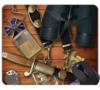 Cojín de ratón Original de Encargo de la Serie del Leopardo del Mapa, Vieja Carta náutica Mapa cojín de ratón de Goma de los prismáticos de los territorios históricos