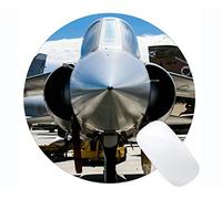 Cojín de ratón redondo de goma natural, base de goma antideslizante Mousepad de la guerra de la lucha de los aviones