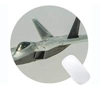 Cojín de ratón redondo de la mejor idea del regalo, base de goma antideslizante Mousepad del ejército de defensa de Sky F 22