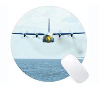 Cojín de ratón Redondo del Juego, Militar Lockheed C 130 Hércules portátil Cojín de ratón Redondo Cojín de ratón Redondo del Juego