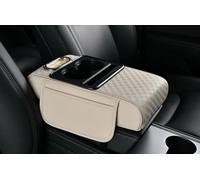 CojíN De Reposabrazos Ajustable Y Multifuncional: Almohadilla Universal para Coche, Barco O Sofá, Organizador De Almacenamiento De Piel SintéTica(WhiteA/34 * 19.5 * 7cm)