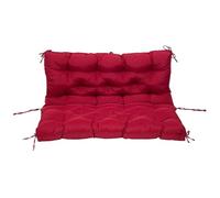 Cojín de repuesto para banco de patio de 2 a 3 plazas, cojín grueso de 4 pulgadas, rojo vino, 120 cm, cojín duradero para muebles de jardín para porche y patio