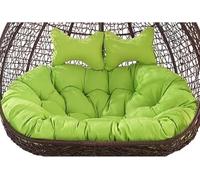 CojíN de Repuesto para Silla Colgante Doble Tipo Huevo, CojíN Impermeable de Mimbre y RatáN para Columpio, CojíN para Silla Colgante Tipo Huevo para 2 Personas(G,150 * 110cm/59 * 43in)