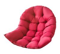 Cojín de repuesto para silla de huevo, 31.5 x 39.4 pulgadas, transpirable, para colgar en exteriores e interiores, elegante diseño antiamino rojo vino, cómodo y