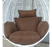 Cojín de repuesto para silla de huevo, cojín grueso para colgar al aire libre con lazos, reposacabezas y reposabrazos para jardín interior y exterior