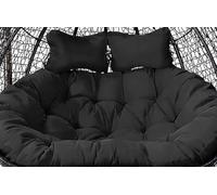 Cojín de repuesto para silla mecedora colgante de doble asiento de 59 x 43 pulgadas, almohada de columpio de patio al aire libre, cómoda y duradera, perfecta para uso en el garaje y el balcón