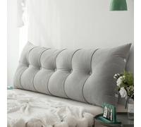 Cojín de respaldo de lujo para cama King, almohada de lectura para cabecero, cojín triangular para mesita de noche, respaldo de sofá extra suave para ver la televisión o juegos, 200 cm (150 x 55 x 20