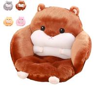 CojíN De Respaldo De Silla Suave Y Esponjoso Con Forma De HáMster, CojíNs De Felpa Para Sofá Cama, CojíN Decorativo Para Asiento, Alivia El Coxis(D)