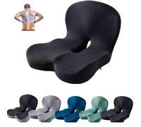 Cojín de respaldo y asiento Reenly, Cojín de asiento de coche Reenly, espuma con memoria de tela antideslizante con soporte para la espalda, con soporte lumbar, para silla de oficina y asiento de