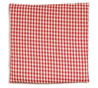 Cojín de semillas de colza, 19 x 19 cm, color rojo y blanco