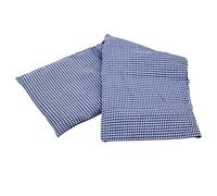 Cojín de semillas de colza, 60 x 20 cm, para microondas, grande para cuello, hombros y espalda, cojín de semillas de colza, cojín de calor - cuadros azul y blanco - Diseño de cuadros para mujeres