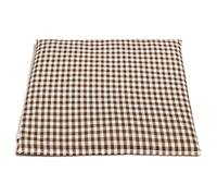 Cojín de semillas de lino, 24 x 24 cm, color marrón y blanco