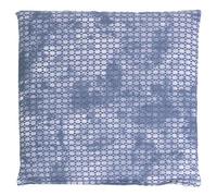 Cojín de semillas de San Juan, 24 x 24 cm, aspecto desgastado, color gris y azul