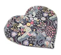 Cojín de semillas de uva con forma de corazón, aprox. 30 x 25 cm, tejido orgánico bajo el agua, cojín térmico, cojín de granos, un regalo encantador