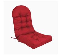 Cojín de Silla Adirondack de Espalda Alta, cojín de Mecedora Impermeable, Cojines de Patio para Muebles de Exterior,Rojo