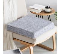 Cojín De Silla Espesor De Asiento Sin Deslizamiento Cuadrado Para Reclinadores, Sillones De Sillones, Cojín De Sillón Sólido Sólido, Cojín De Almohada (Size:L40xW40xH5cm(16x16x2inch),Color:light gray)
