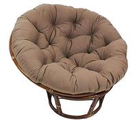 Cojín de Silla Papasan Redonda, Asiento para Sillón de Uso Interior y Exterior, Color Café, 130x130cm