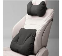 Cojín de Soporte Lumbar y Reposacabezas para Ford Thunderbird 2005, Suave Kit de Almohada Lumbar y Cervical para Coche Decoración,Black