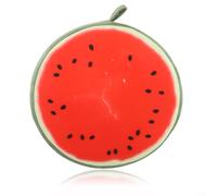 Cojín de suelo con forma de fruta de felpa para decoración del hogar con relleno de espuma de algodón suave y patrón impreso de un solo lado (sandía)