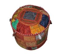 Cojín de suelo tradicional indio para el hogar, decorativo, otomano, hecho a mano y patchwork, 46 x 33 cm