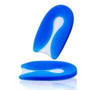 Cojín de talón en forma de U, almohadilla de fascitis plantar de silicona para el espolón del talón/alivio instantáneo del dolor por Toe Glow (tamaño grande: US W 8.5-13.5 / M 7-12)