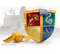Cojín de Terciopelo con Escudo de Hogwarts y Snitch Dorada Extraíble de Noble Collection