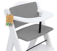 Cojín de trona bebé 2 piezas reductor de asiento respaldo Hauck madera | funda infantil para Hauck escalera de madera respaldo repelente al agua velcro hecho a mano acolchado Galaxia