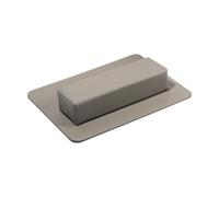 Cojín de uñas con alfombrilla de mano y codera, soporte de fácil mantenimiento para manicura, piel sintética, reposabrazos, color gris