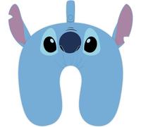 Cojín de viaje infantil Stitch con orejas 3D, diseño ergonómico en forma de U y asa de sujeción | Almohada suave y cómoda para coche, avión o siesta en casa, ideal para niños fans de Disney