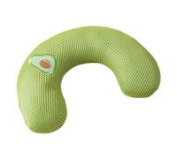 Cojín de viaje para niños: adorable criatura, reposacabezas de espuma viscoelástica, juego de viaje con cojín de avión | Cojín felino esponjoso de felpa lavable en forma de U, almohada de descanso par