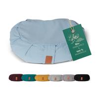 Cojín de yoga Cojín de media luna con relleno de piel de espelta orgánica Coj...