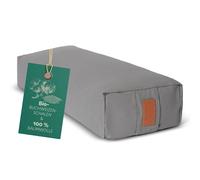 #DoYourYoga Yogabolster Rectangular Paravati con Cáscaras de Trigo Sarraceno o Espelta Orgánica - Cojín de Meditación, Yin Yoga & Pilates - Funda Lavable de Algodón 100% - 67 x 13 cm