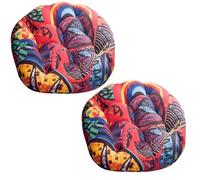 Cojín Decorativo de Asiento, Cojines Sillas Jardin Pack 2 Cojines Redondos Cojines de Asiento for Sillas de Terraza Cocina Patio Balcón Salón,Adecuado for decoración al aire libre(1#,2pcs:45cm/17.7in