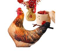 Cojín decorativo de pollo - 33x35cm 3D Lindo Cojín de gallina | cojines de animales para sofá, sala de estar, decoración interior | Vacaciones, granja, acento de dormitorio