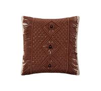 Cojín Decorativo Macramé "Alicante" 40x40cm Marrón