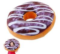 Cojín decorativo para lanzar rosquillas, cojín de peluche divertido | Cojín decorativo para el hogar Donut, cojín decorativo de donut, cómodo cojín de felpa suave, cojín de asiento para la oficina