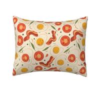 Cojín Decorativo Personalizado con diseño de Tocino, Huevo Frito y rodaja de Tomate, 40,6 x 50,8 cm