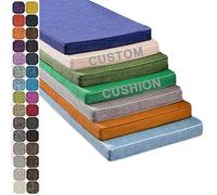 Cojín decorativo suave de lino para silla de comedor, cojín cuadrado para asiento con base antideslizante para aliviar el dolor de espalda (gris, 75 x 35 x 5 cm)