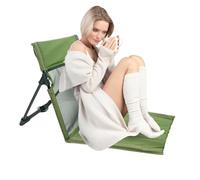 Cojín del asiento del estadio - silla de playa con respaldo | Estera de asiento plegable con respaldo | Sillas de jardín medio | Asientos de piso portátil para autocaravana | Silla de piso llena de
