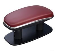 Cojín del reposabrazos del coche con altura ajustable para soporte de codo hecho de cuero sintético suave y esponja para sedanes, SUV, Mpvs, color negro (rojo)