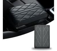 Cojín del Reposabrazos para Cadillac ATS Coupe 2015 2016 2017 2018 2019, Cuero Cubierta del Reposabrazos de La Consola Central, Coche Interior Accesorios,Black