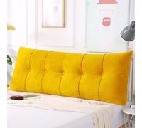 CojíN del Respaldo Cabecero, 60/80/120/150/200/180cm Cómodo Respaldo Cama y Sofá, Almohada de Lectura de Lino, Desmontable Grande Cojín de cama para Cabecero Suave Cojines de Lumbar ( Color : #11 , Si